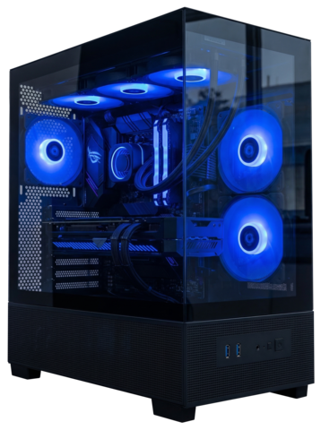 Игровой компьютер FIRESTRIKE RYZEN 7 5800X / AMD Radeon RX 9060 XT 16GB / 32GB DDR4 / SSD 1TB / 750W / Windows 11 Pro — чёрный
