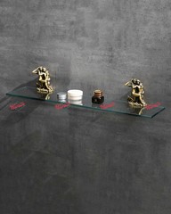 Полка стеклянная Warmer Bronze Line 130600145