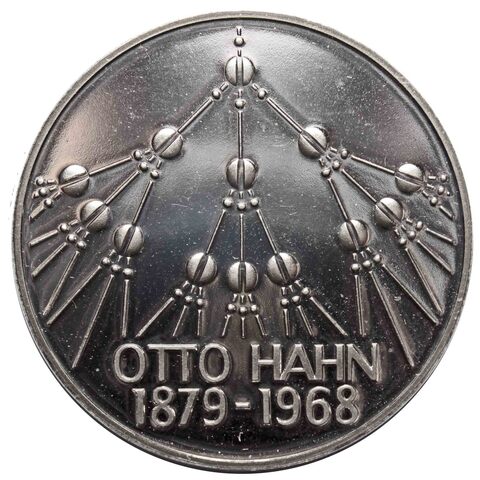 5 марок.  100 лет со дня рождения Отто Гана (G) Медноникель. 1979 г. PROOF