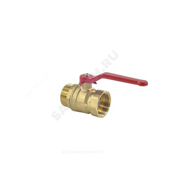 Кран шаровой латунь 11б27п1 Ду 20 Ру16 ВР/НР рычаг стальной шар SantechSystems
