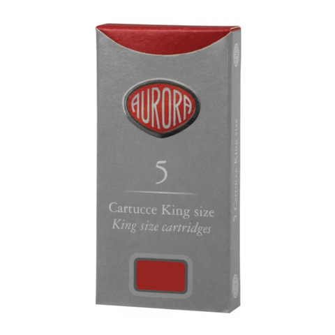 Картридж с чернилами для перьевой ручки Aurora red, упаковка из 5 шт.