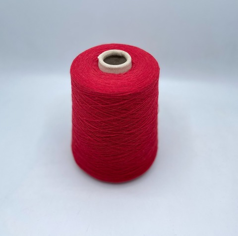 Бобинная пряжа (пр.Италия),1500м/100 гр. 80%шерсть, 20%полиамид, цвет-Красный,арт-31809