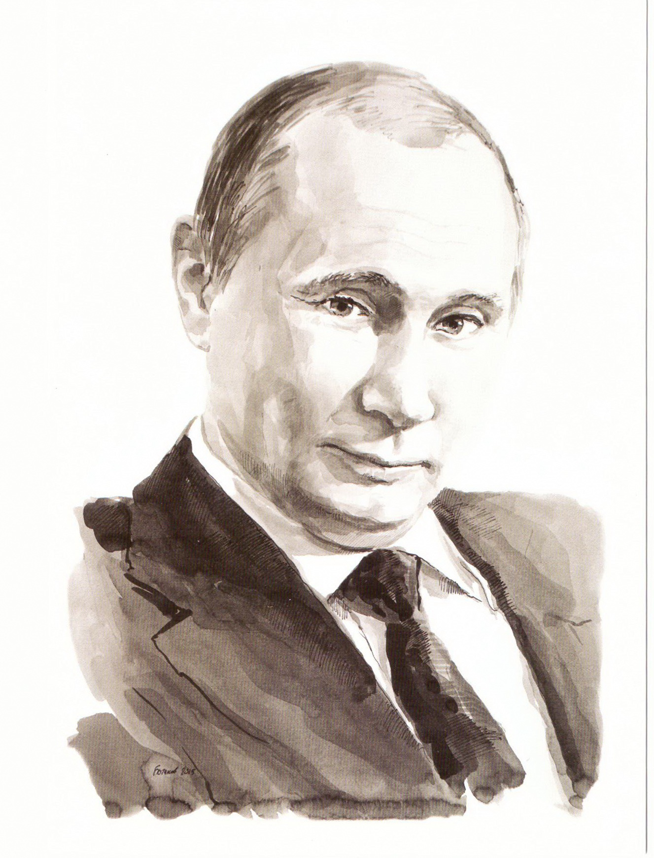 Путин Владимир Владимирович рисунок