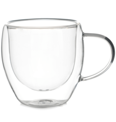 Стеклянная чашка с двойными стенками, 150 мл