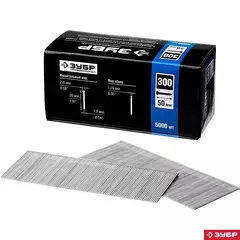 ЗУБР тип 18GA (47/300/F) 50 мм, 5000 шт, гвозди для нейлера, Профессионал (31830-50)