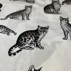 Ткань плашевка кошки монохром 3030