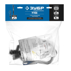 ЗУБР УТЕС стальные карабины с полимерным покрытием, эластичный, 1,42м, разрывной ленточный амортизатор, одноплечный строп, Профессионал (11595)