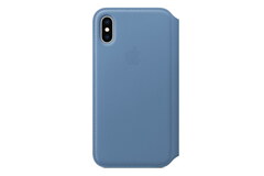 Кожаный чехол Leather Folio для iPhone XS, Cape Cod Blue (MRX02ZM/A)