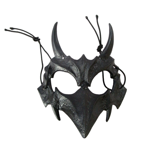 Карнавальная маска, Костяной демон, Черный, 17*21 см