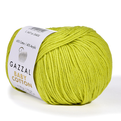 Пряжа Gazzal Baby Cotton 3457 фисташка