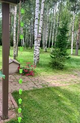 Дождевая цепь «Ведра на кольцах», зеленый