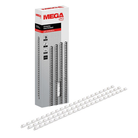 Пружины для переплета пластиковые Promega office 6 мм белые (100 штук в упаковке) Пружины для переплета пластиковые Promega office 6 мм белые (100 штук в упаковке)