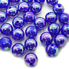 Купить оптом бусины Sapphire AB синие радужные в интернет-магазине Strazok.ru