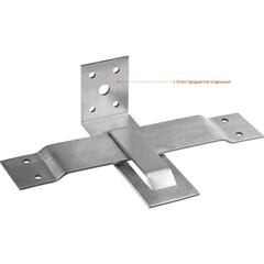 ЗУБР СОС-2.0, 40 x 200 (140) x 2 мм, пластина, скользящая опора для стропил (310166-140) (25 штук)