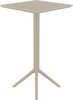 Стол пластиковый барный складной Siesta Contract Sky Folding Bar Table 60, бежевый