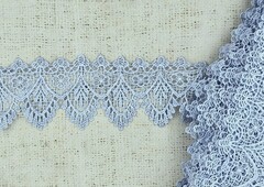 Кружево плетеное, ш. 7 см, голубой