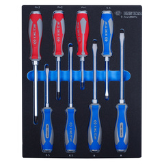 KING TONY (9-30208MRV) Набор отверток силовых, ложемент, 8 предметов