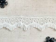 Кружево плетеное, ш. 6 см, молочный