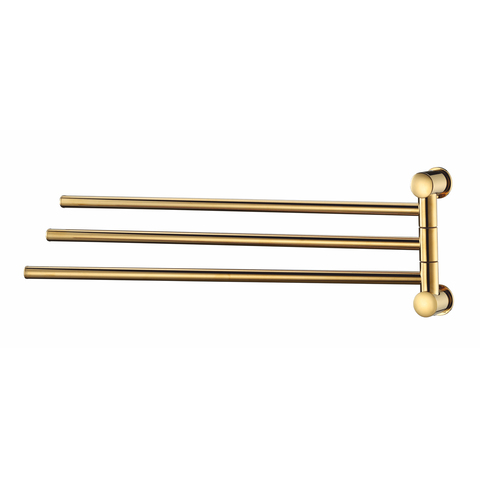 WasserKRAFT K-1033POLISHED GOLD Держатель полотенец тройной
