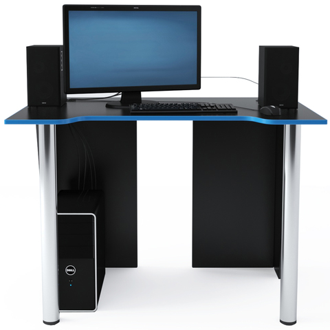 Стол Компьютерный LevelUP 1100 Черный/Голубой