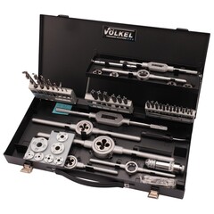 Набор метчиков и плашек M3 -M12 HSSE-VAP 52пр Volkel 49150