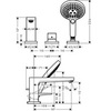 Смеситель на борт ванны Hansgrohe Metropol 32551000