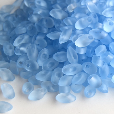 LMA-2105F Бисер-лепестки Миюки/Miyuki long Magatama Matte Transparent Light Sapphire