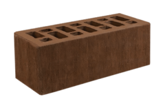 Старооскольский кирпич лицевой Коричневый, Бархат, 1,4NF