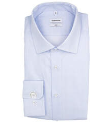 Сорочка Seidensticker Slim Fit 01.645385-10 с голубым принтом, удлиненный рукав