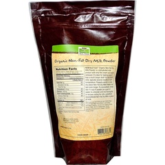 Now Foods, Real Food, сертифицированное органическое обезжиренное сухое молоко, 340 г (12 унций)