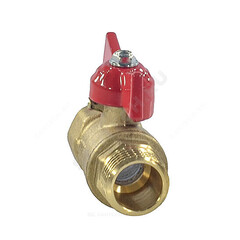 Кран шаровой латунь 11б27п1 Ду 20 Ру16 ВР/НР бабочка стальной шар SantechSystems