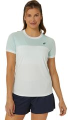 Женская теннисная футболка Asics Court Short Sleeve Top - pale mint/pale blue