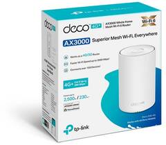 TP-Link Deco X50-4G - Маршрутизатор 4G+ AX3000 Whole Home Mesh Wi-Fi 6 Router, Build-In 300Mbps 4G+ LTE Advanced Modem
