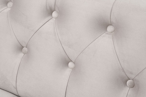 Диван трехместный Garda Decor Sanremo велюровый светло-серый