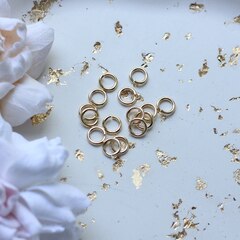 Колечки толстые 1,2*7 мм соединительные, позолоченные 20 гр, СК017-20 гр