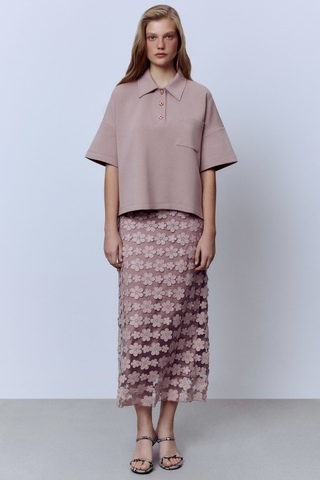 Юбка из накладного кружева