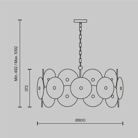 Подвесная люстра Maytoni Aster MOD007PL-10G