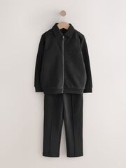 Рубашка на молнии и брюки в комплекте для мальчика Next F69-701, Темно-серый