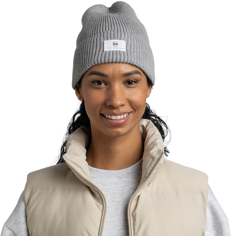 Картинка шапка вязаная Buff Knitted Drisk Grey - 3