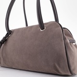 Сумка Саломея 501 эко-замша серый шоколад