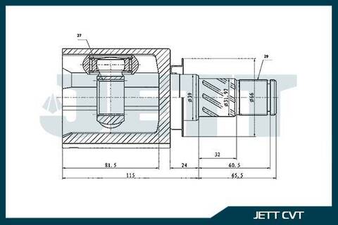 ШРУС внутренний JETT V40-1183