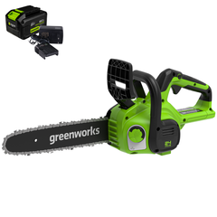 Цепная пила Greenworks G24CS25K8 24V (25 см) аккумуляторная, с АКБ 8 А/ч и ЗУ