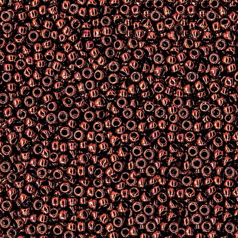 Японский бисер TOHO Round 15/0 (№222), металлизированный, непрозрачный глянцевый