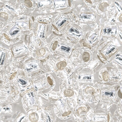 Японский бисер TOHO Round 6/0 (№21), с внутренним серебрением, прозрачный