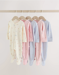 Комбинезон / Cлип для малышей Next H44-218, 5 шт., Молочный, Розовый, Голубой