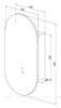 Aquanet 344787 Зеркальный шкаф Монте (овал) 50х90 LED (344787)