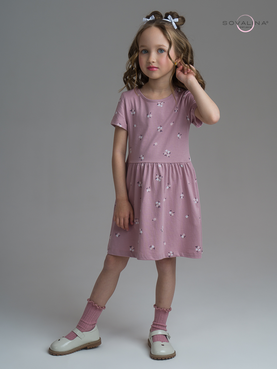 Платье Лето черничные незабудки