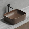 Ceramica Nova Element CN6052MDB Умывальник чаша накладная прямоугольная, 50.5x38, цвет: темно-коричневый матовый