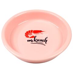 Mr.Kranch миска керамическая для кошек Креветочка розовая 200 мл
