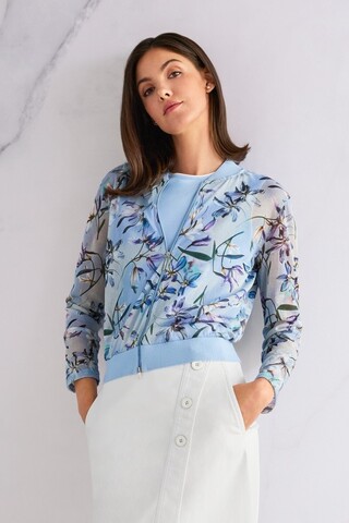 Marc Cain Бомбер из трикотажной хлопковой сетки в цветочный узор